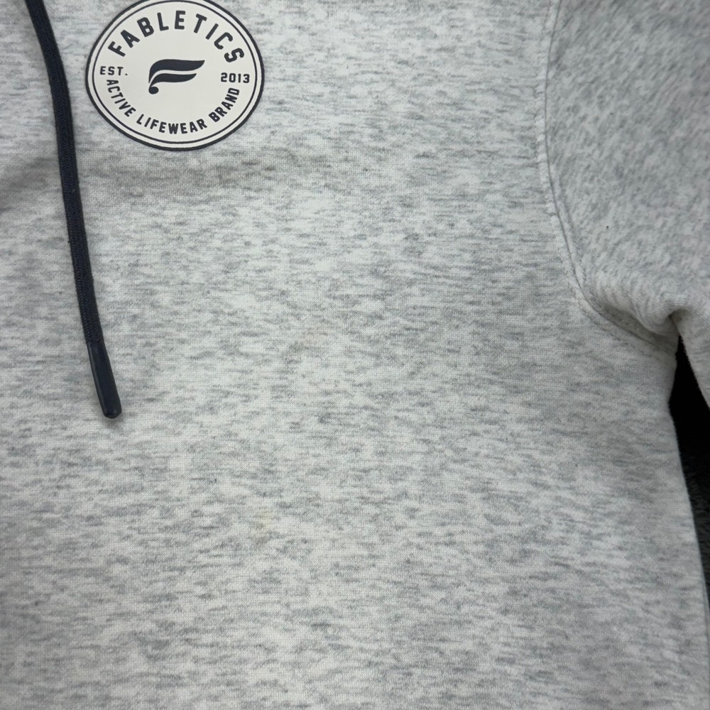 Fabletics Light Grey Heathered Full Zip Hoodie‎ Sweatshirt Jogger Pants Womens L - Picture 15 of 16